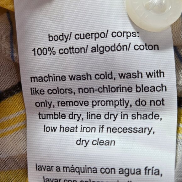 NWT Nautica Jeans Women's Sail Day Cotton Long-Sleeve Shirt - Daffodil Multi - Picture 4 of 5